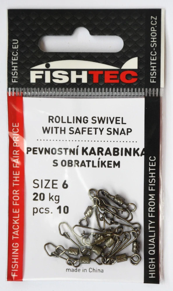PEVNOSTNí KARABINKA S OBRATLÍKEM č. 2/ 38 kg (10 ks)